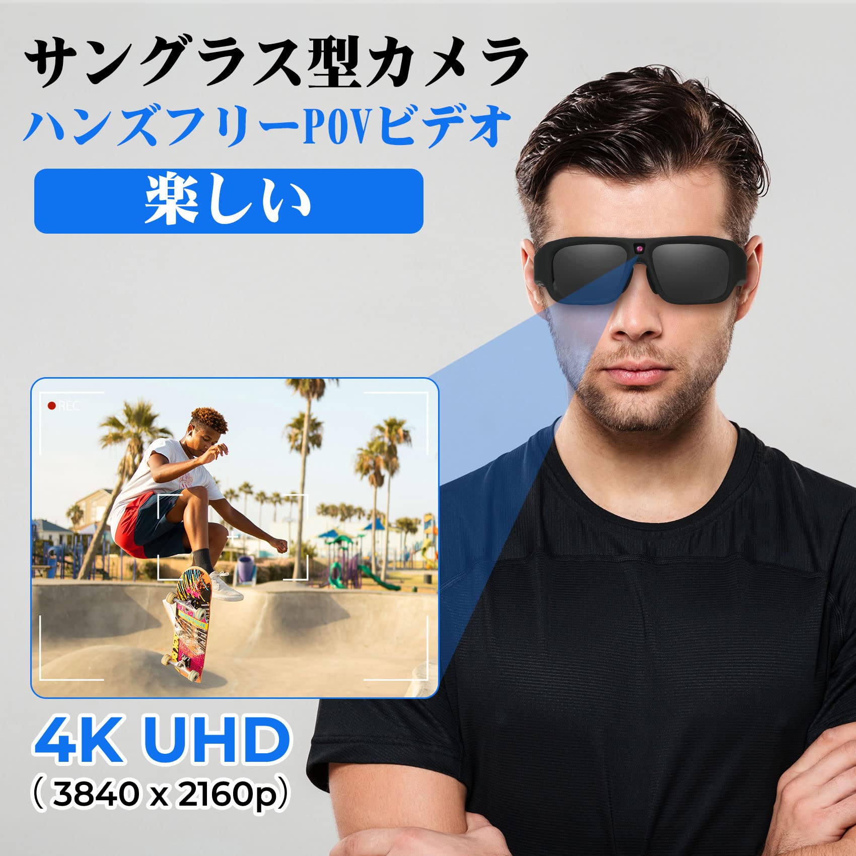 Amazon.co.jp: メガネ型カメラ アクションカメラ スポーツカメラ